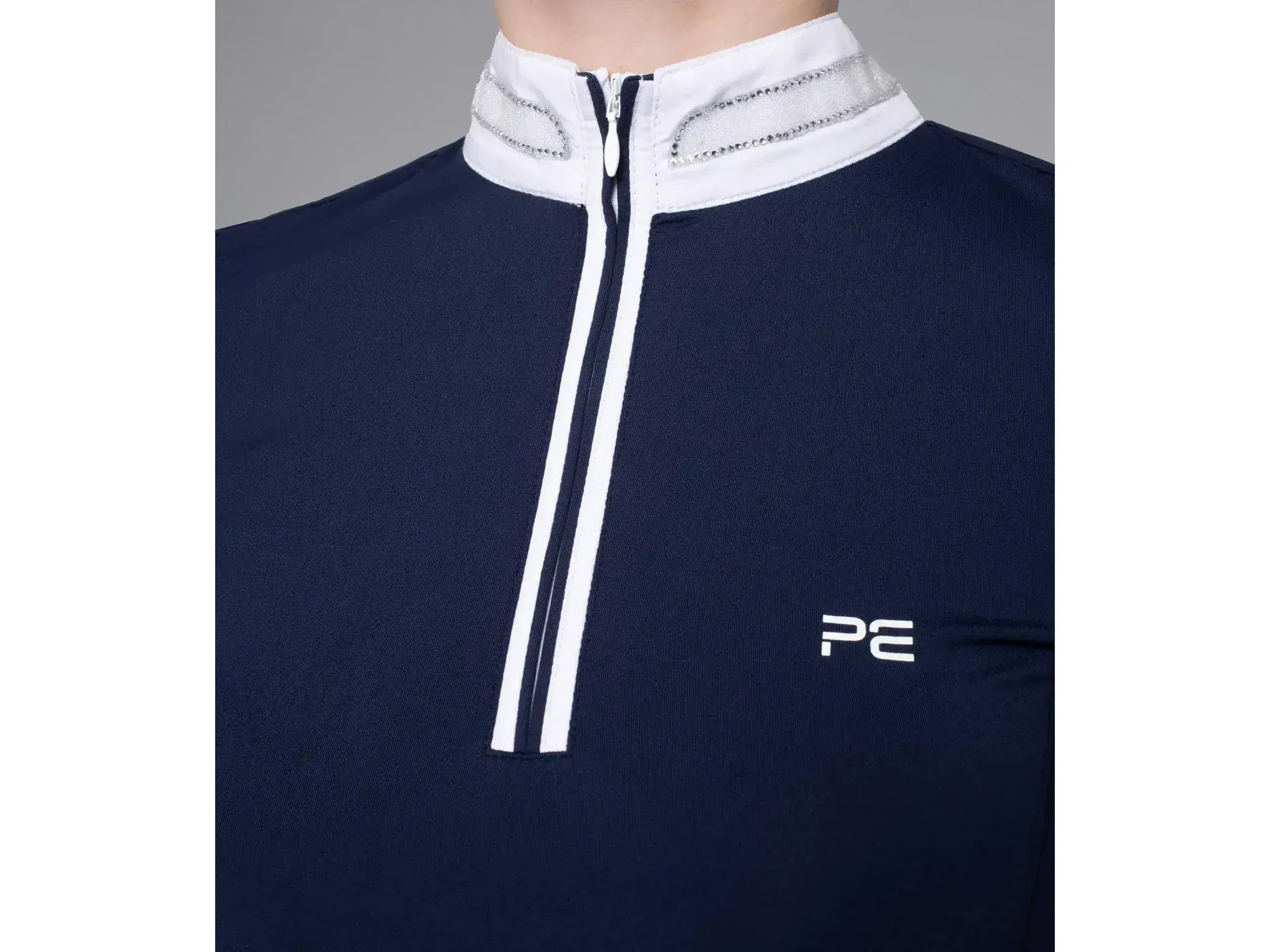 Premier Equine Maria Diamante Show Shirt - Navy