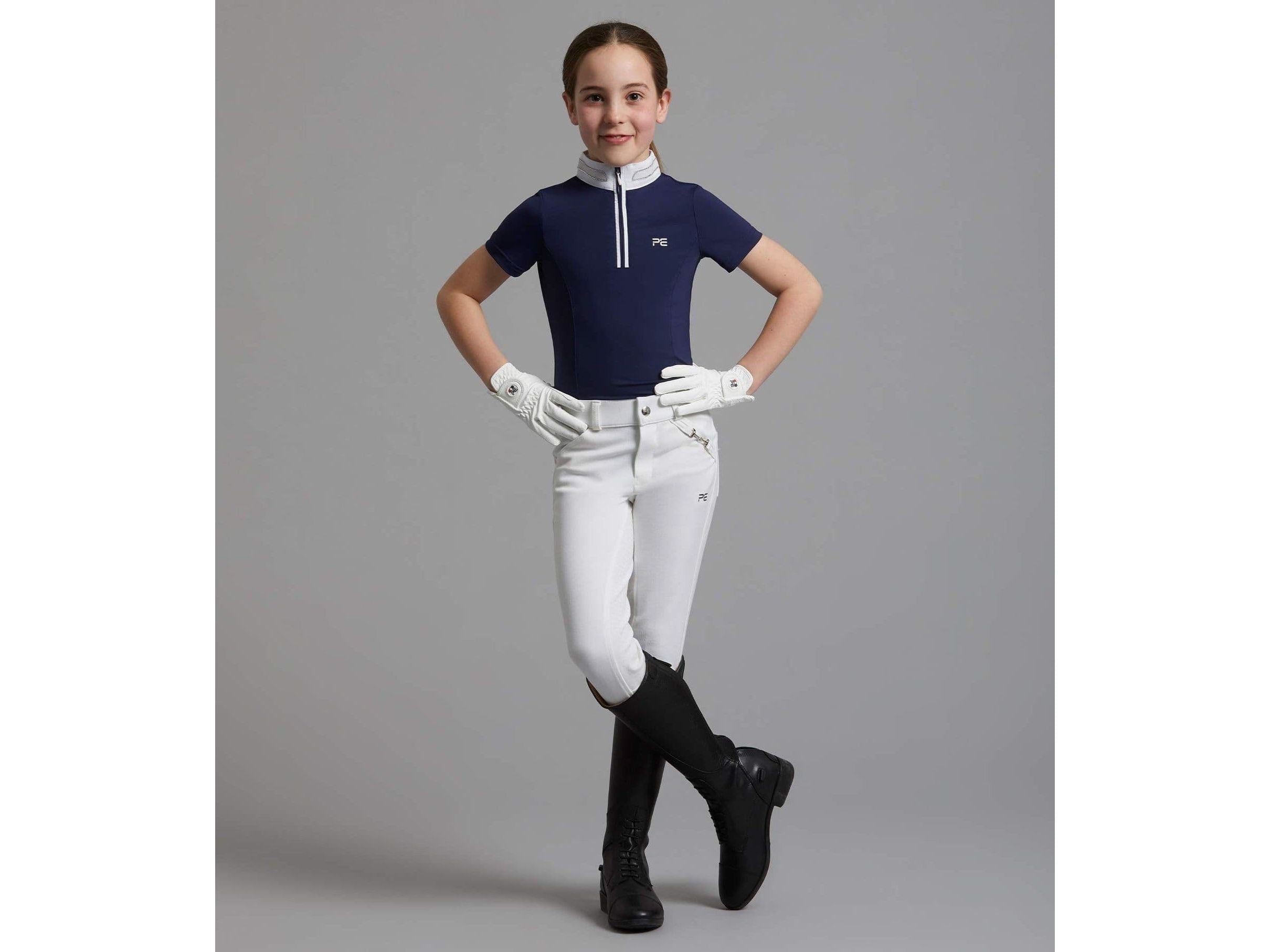 Premier Equine Maria Girls Diamante Show Shirt