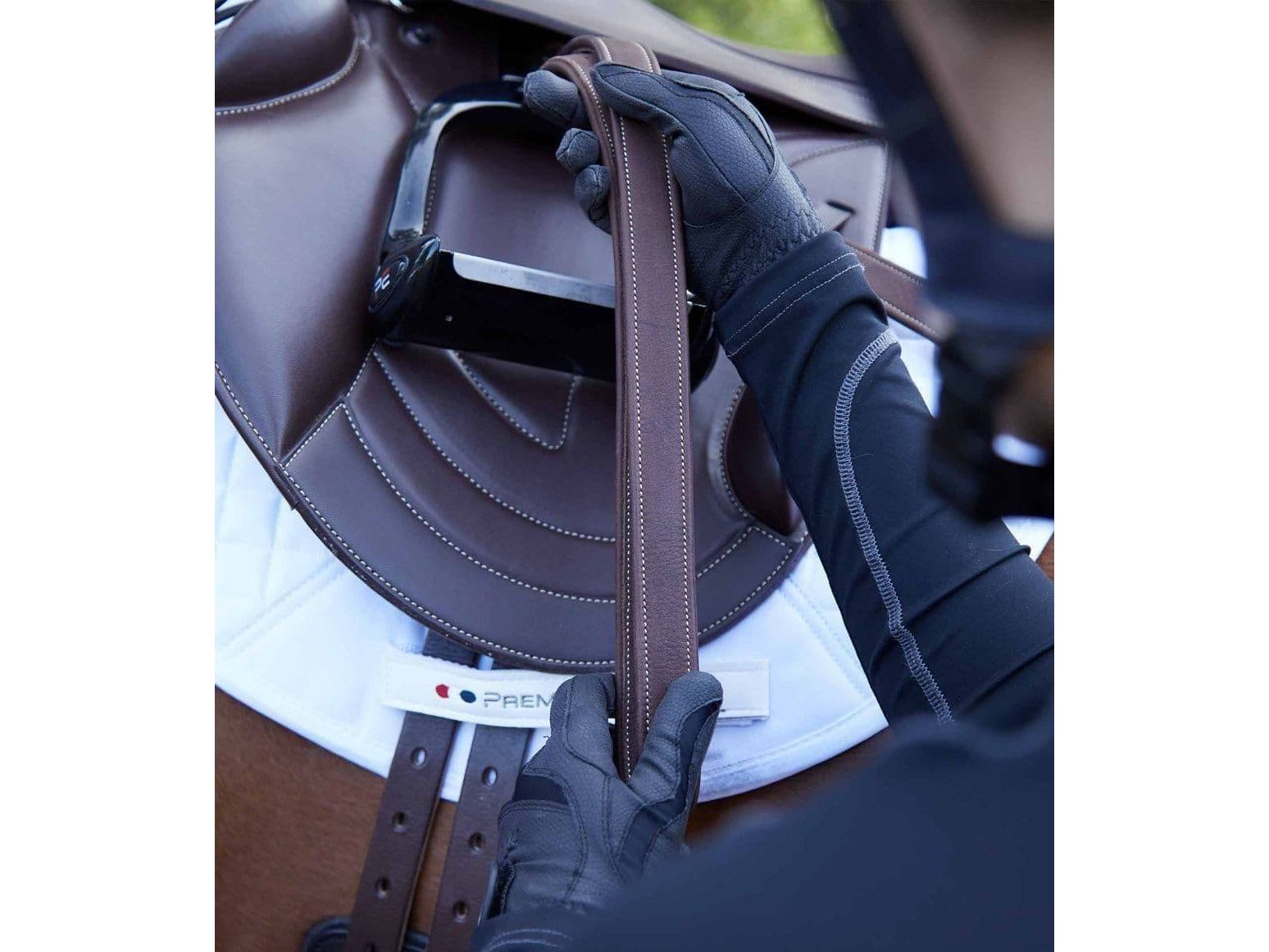 Premier Equine Matteo German Anilline Leather Stirrup Leathers Tonal Stitching