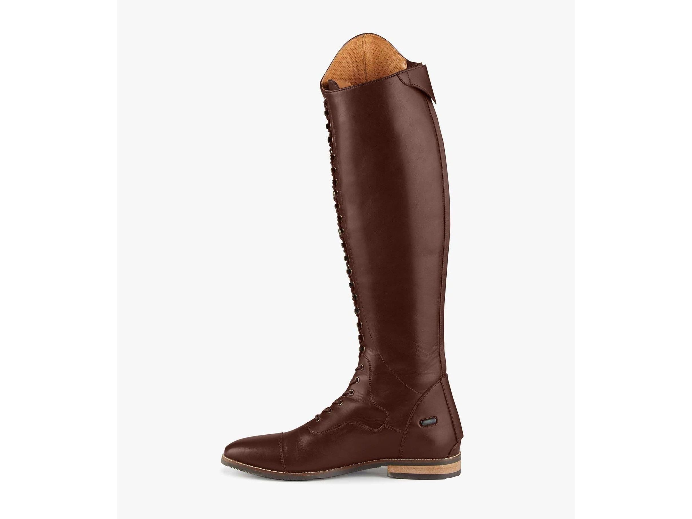 Premier Equine Maurizia Ladies Brown Lace Front Tall Leather Riding Boots
