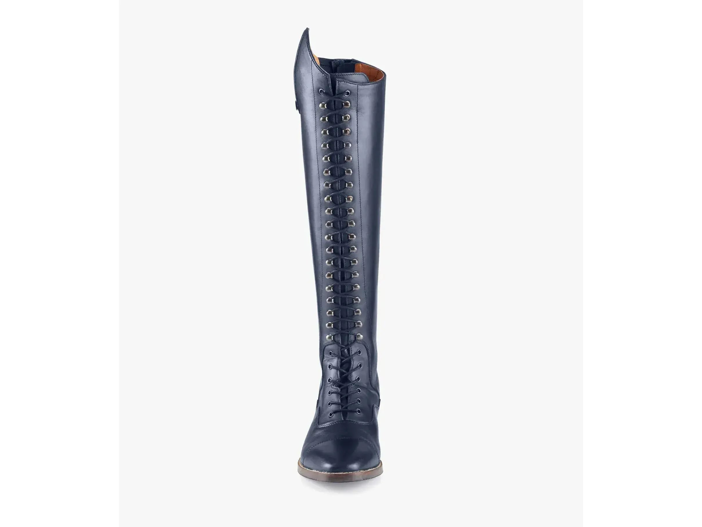 Premier Equine Maurizia Ladies Navy Lace Front Tall Leather Riding Boots