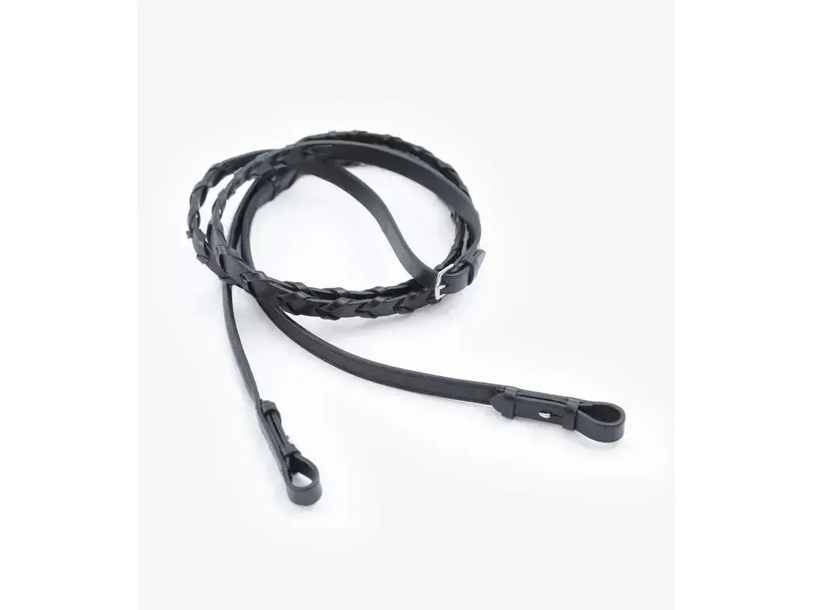 Premier Equine Pietro Laced Reins Black 54" RRP £44.35
