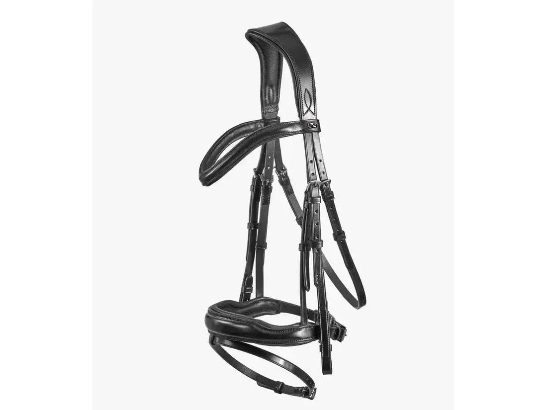 Premier Equine Rizzo Anatomic Snaffle Bridle with Flash Cob Black RRP £99.79