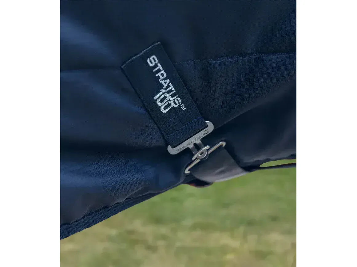 Premier Equine Stratus Stable Rug 100g with Neck Cover Navy