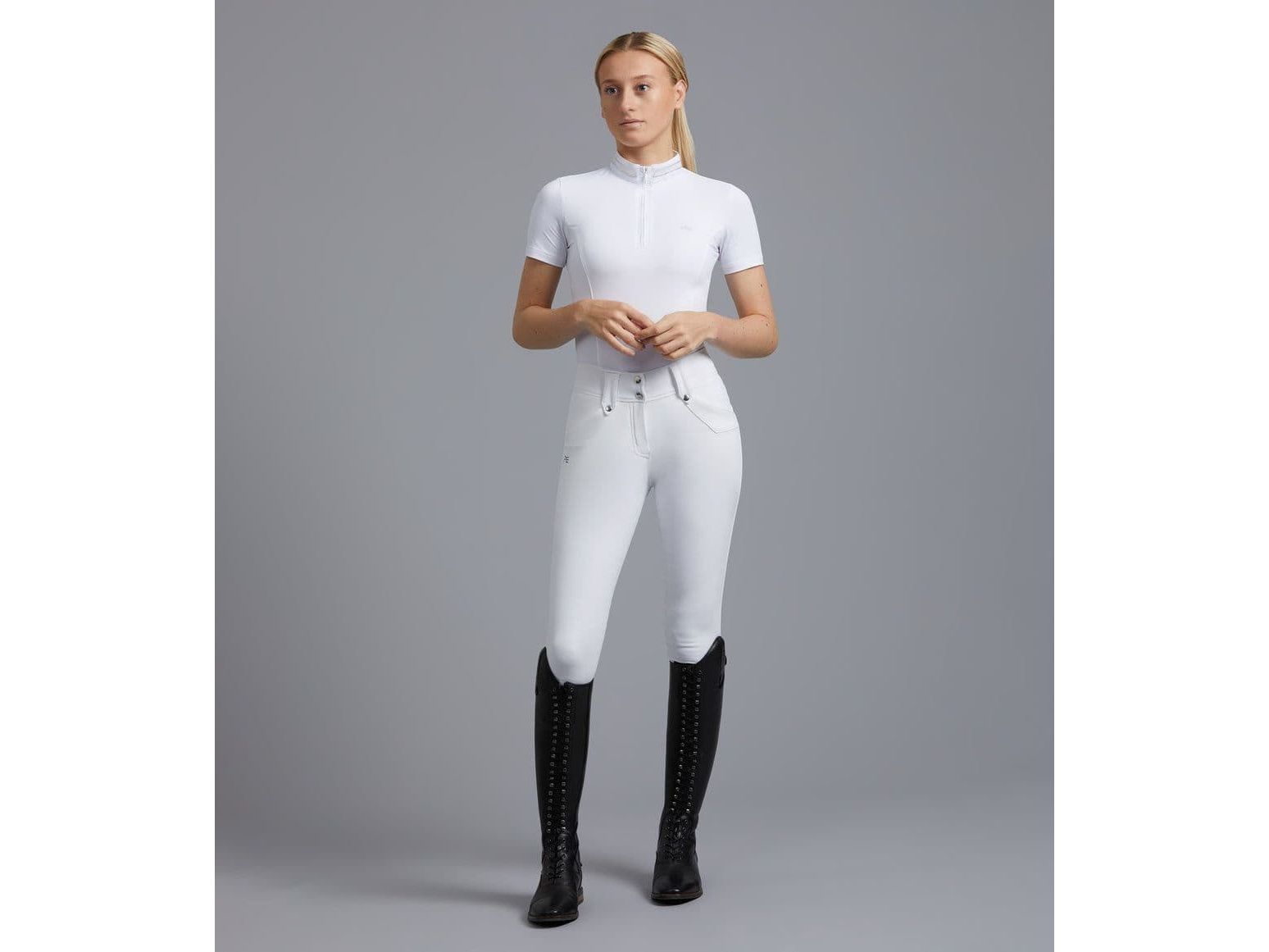 Premier Equine Torino Ladies Full Seat Gel Competition Breeches 24'' White RRP £94.00