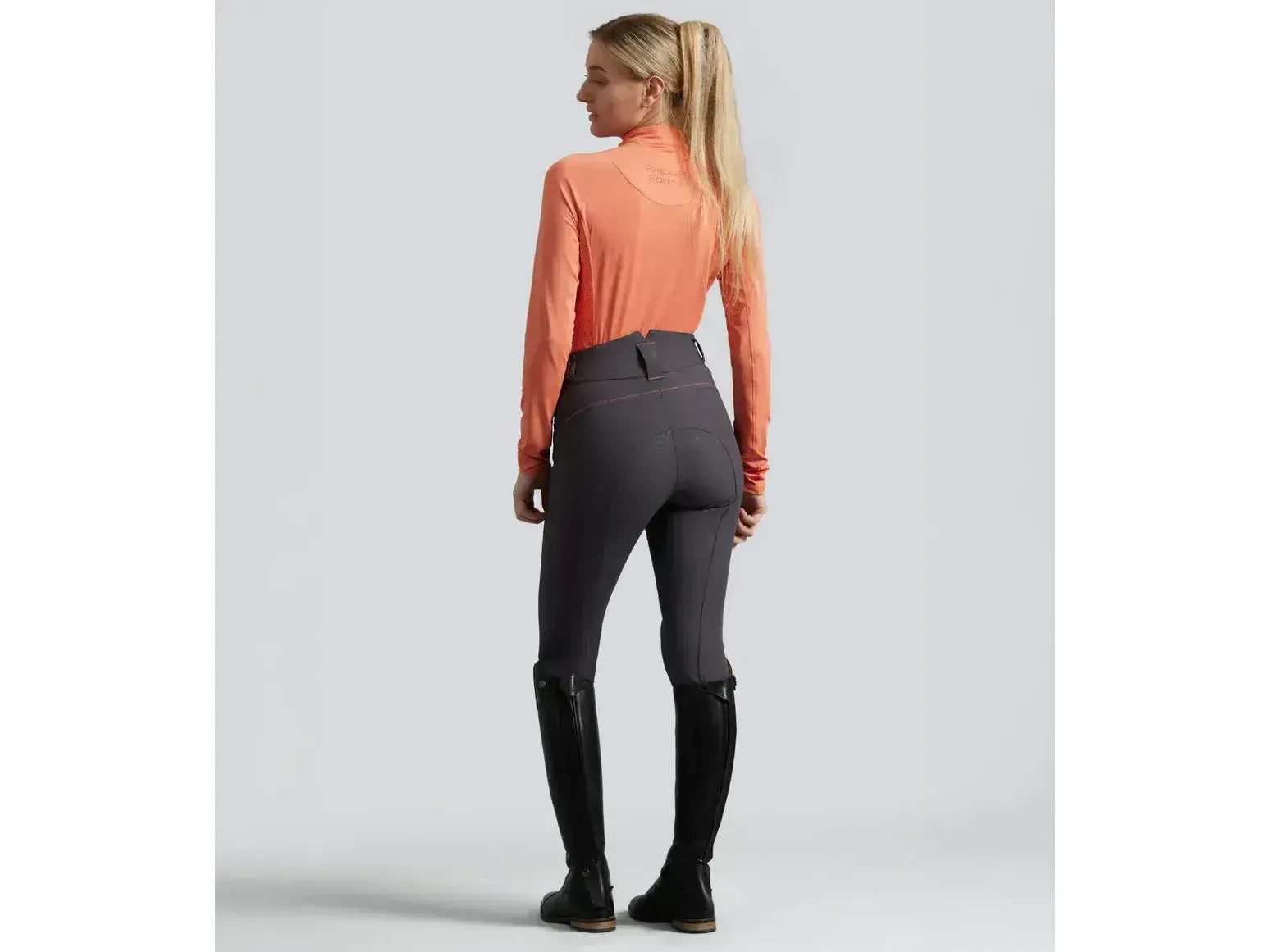 Savio Womens Full Seat Riding Breeches Anthracite Grey