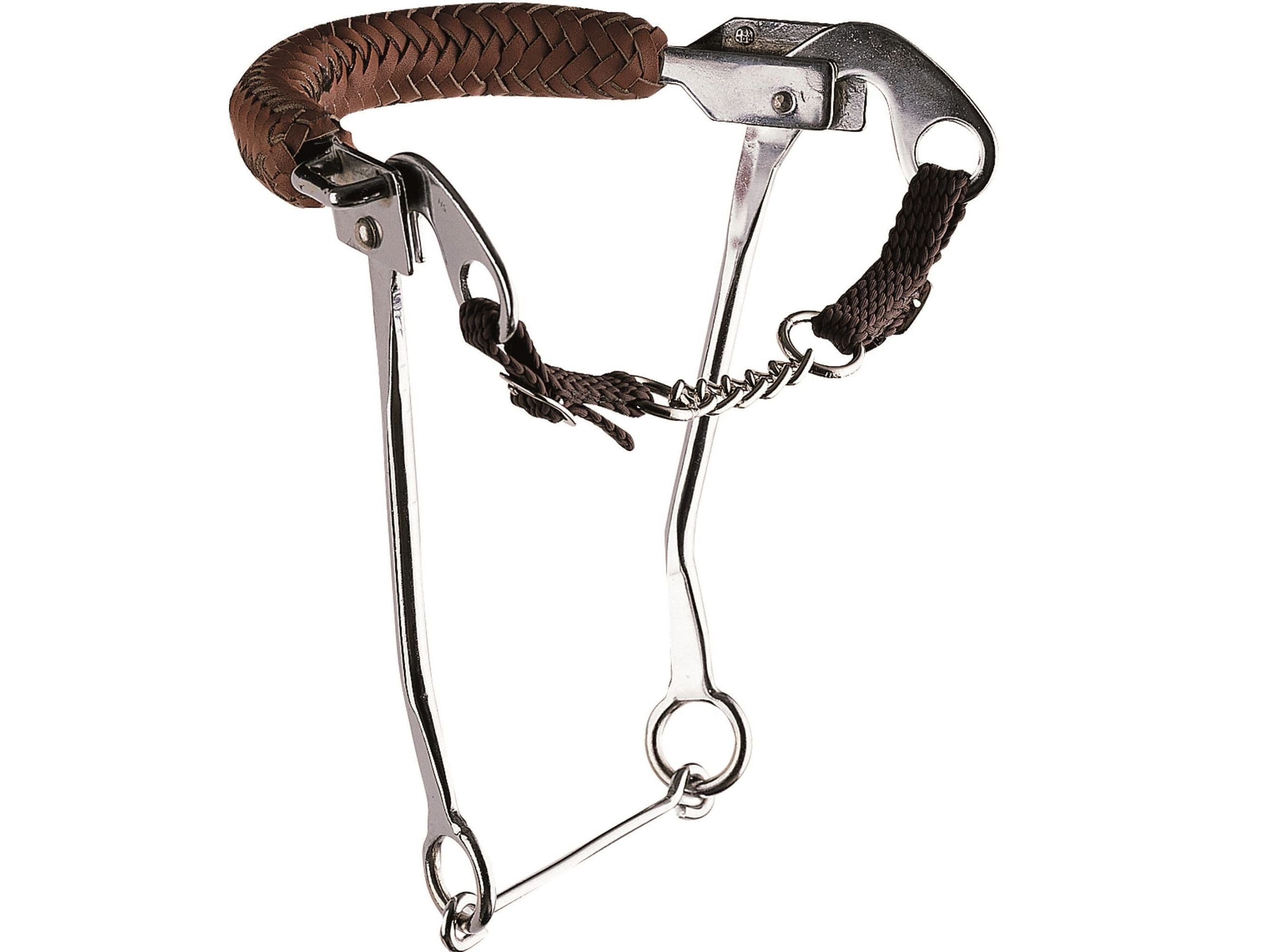 Sprenger Hackamore with Braided Leather Covered Chain Noseband