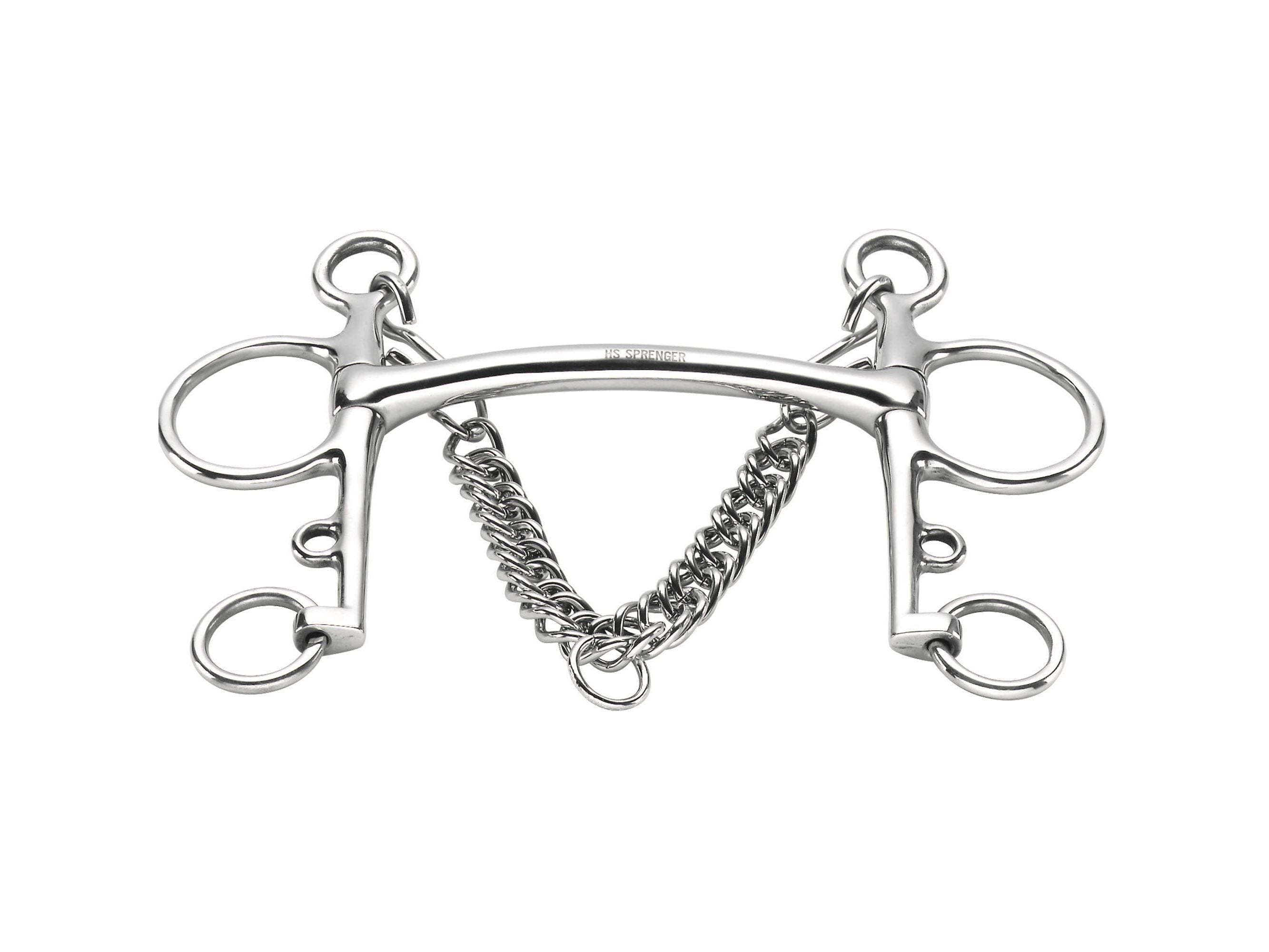 Sprenger Stainless Steel Long Shank Pelham - Curved Mullen Mouthpiece