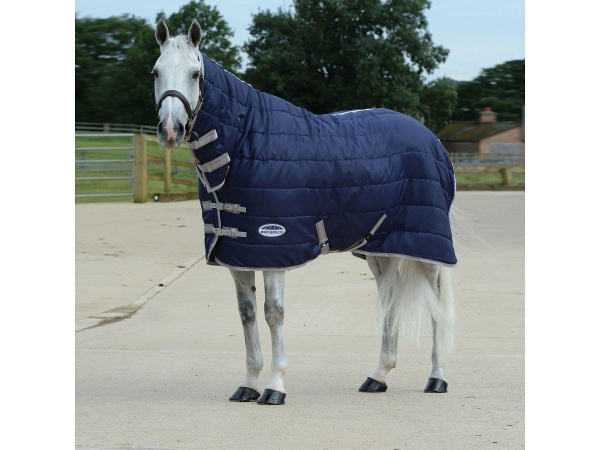 Weatherbeeta Comfitec 210D Channel Quilt Standard Neck Medium/Lite Stable Rug Navy/Silver/Red