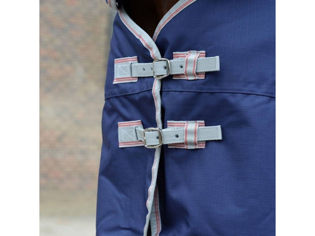 Weatherbeeta Comfitec Essential Combo Neck Lite Plus Turnout Rug Navy/Silver/Red
