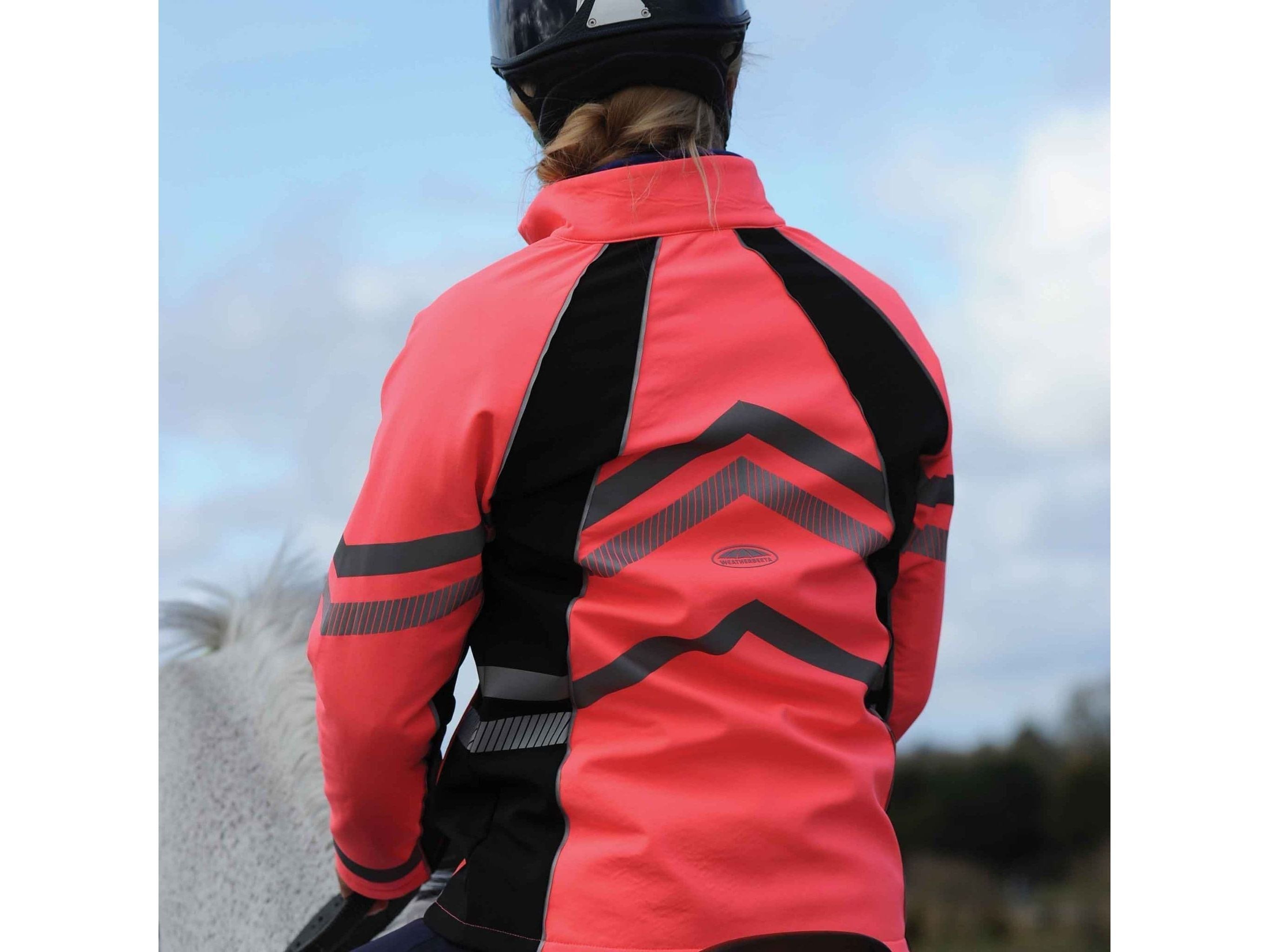 Weatherbeeta Reflective Softshell Fleece Lined Jacket - Hi Vis Pink